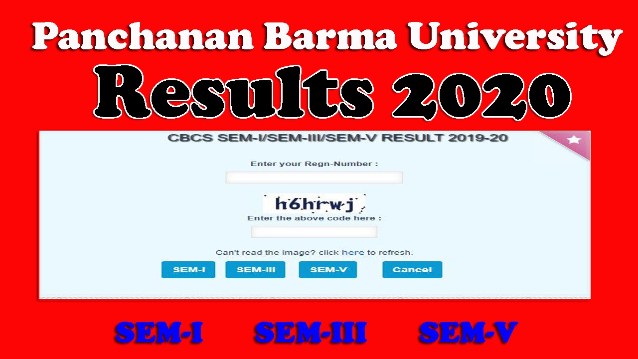 Panchanan Barma University Results in 2020