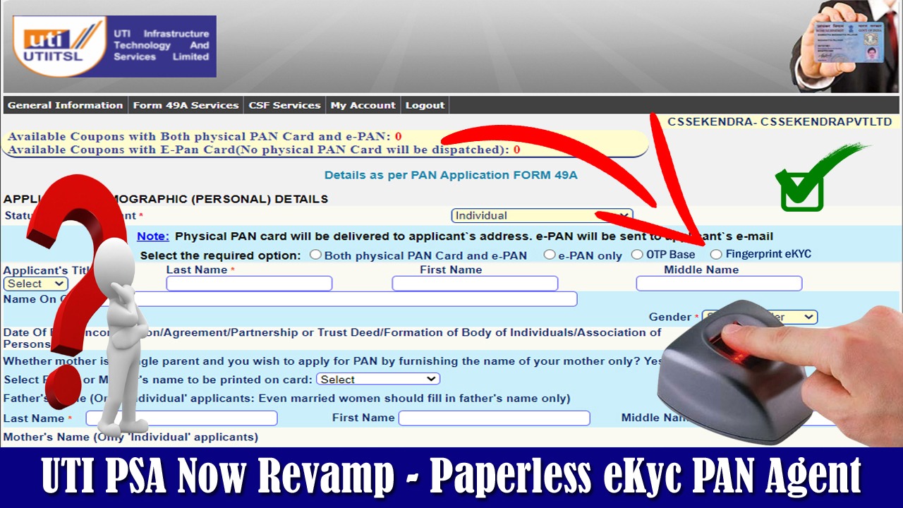 Paperless eKyc PAN Agent – Ekendra